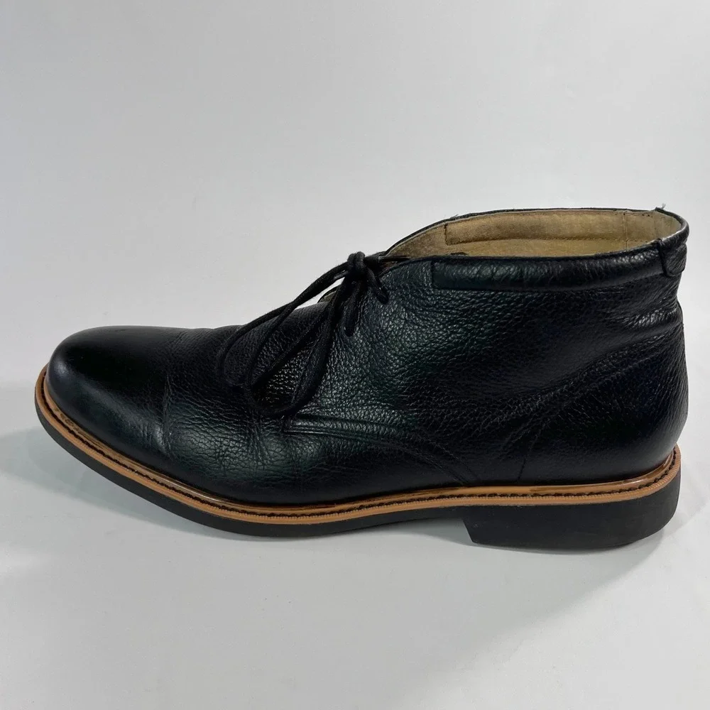 Cole Haan Great Jones Mens Size 11.5M Black Pebbled Leather Chukka Boots C12686